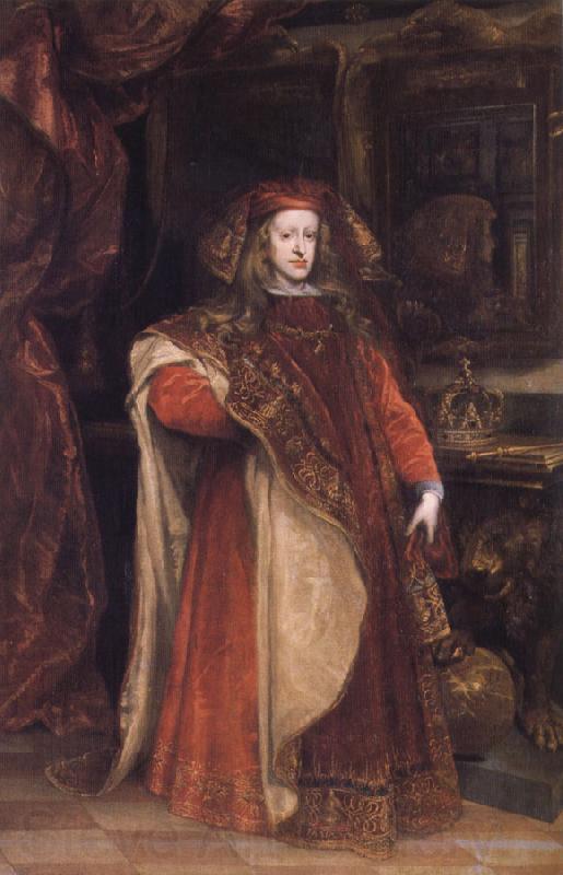 Miranda, Juan Carreno de Charles II As Grandmaster ofthe Golden Fleece Norge oil painting art